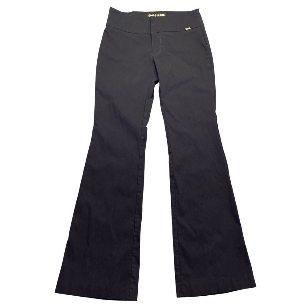Guess Jeans Black Stretch Flare Leg Dress Pants Y2K Low Rise Size 27 V2372083
